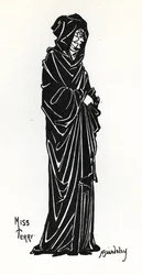 Ellen Terry como Rosamund de Clifford en una producción en el Teatro Lyceum, Londres, del drama poético 